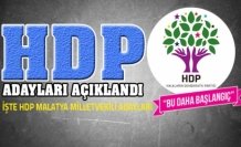 HDP’nin Malatya Milletvekili Adayları