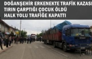 Doğanşehir Erkenek'te trafik kazası, Halk Yolu...