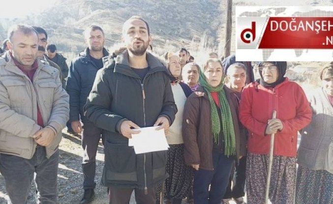 Doğanşehir  Dedeyazı Mahallesinde  Maden Protestosu Yapıldı (Videolu Haber)